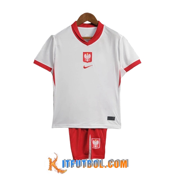 Nueva Camisetas De Futbol Polonia Ninos Primera 2024/2025
