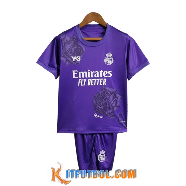Camisetas De Futbol Real Madrid Y3 Ninos Special Edition Violeta 2024/2025