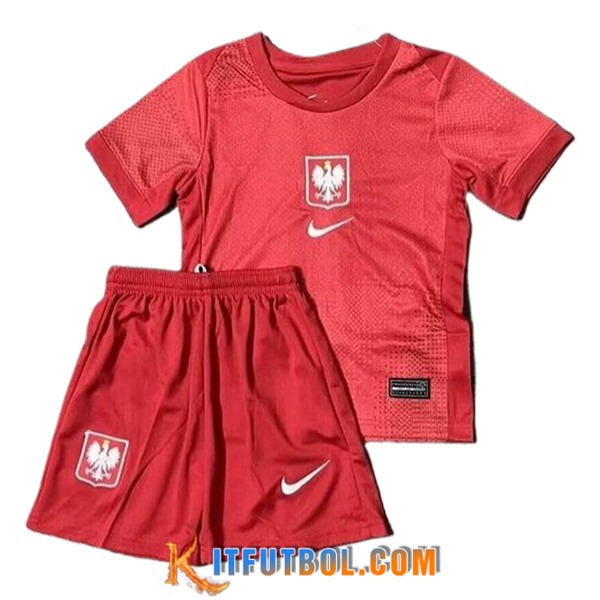 Camisetas De Futbol Polonia Ninos Segunda 2024/2025