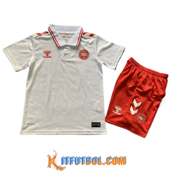 Camisetas De Futbol Dinamarca Ninos Segunda 2024/2025