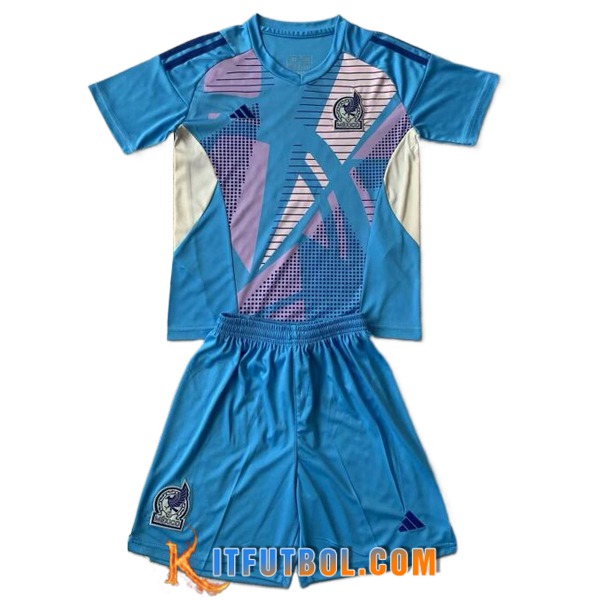 Camisetas De Futbol México Ninos Portero Azul 2024/2025