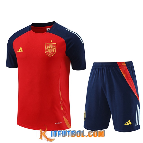 Camiseta Entrenamiento España Rojo/Azul 2024/2025