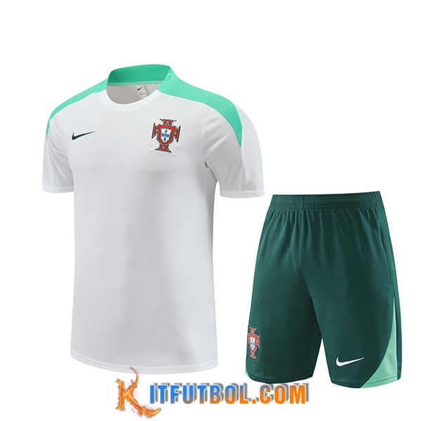 Camiseta Entrenamiento Portugal Blanco/Verde 2024/2025
