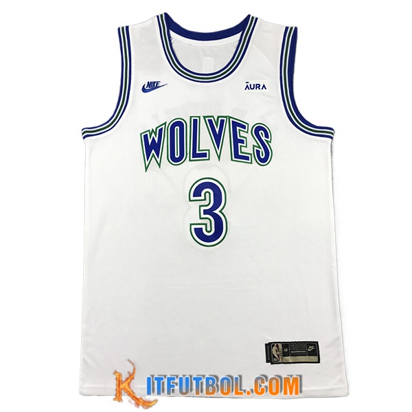 Camisetas NBA Minnesota Timberwolves (McDANIELS #3) 2024/25 Blanco/Azul