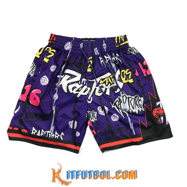 Cortos NBA Toronto Raptors 2024/25 Violeta/Blanco/Amarillo
