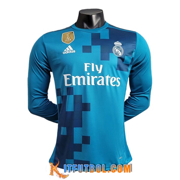 Camisetas De Futbol Real Madrid Retro Segunda 2 Manga Largas 2017/2018