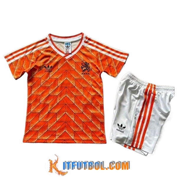 Camisetas De Futbol Países Bajos Retro Ninos Primera 1988