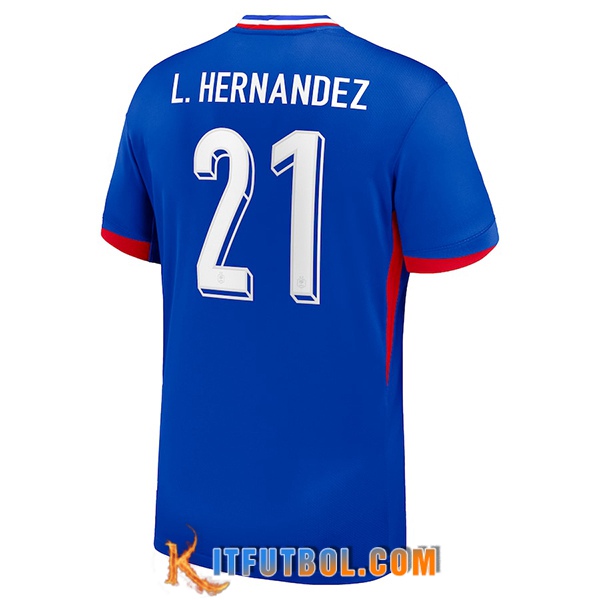 Camiseta Equipo Nacional Francia (L. HERNANDEZ #21) 2024/2025 Primera