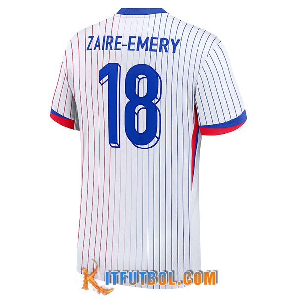 Camiseta Equipo Nacional Francia (ZAIRE-EMERY #18) 2024/2025 Segunda