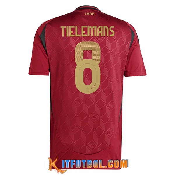 Camiseta Equipo Nacional Bélgica (TIELEMANS #8) 2024/2025 Primera
