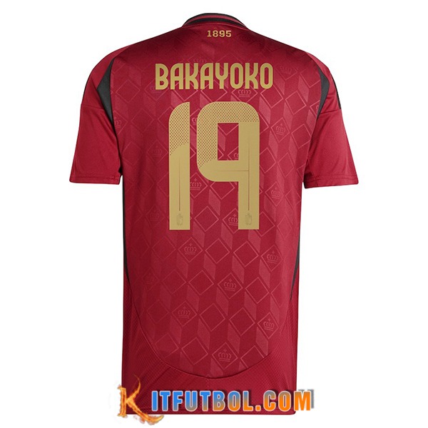 Camiseta Equipo Nacional Bélgica (BAKAYOKO #19) 2024/2025 Primera