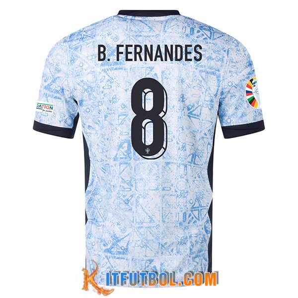 Camiseta Equipo Nacional Portugal (B. FERNANDES #8) 2024/2025 Segunda
