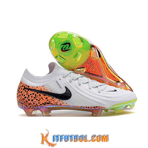 Nike Botas De Fútbol Phantom Luna Elite NU FG Blanco/Naranja/Negro