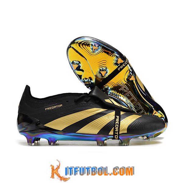 Adidas Botas De Fútbol Predator Elite Tongue FG Negro/Amarillo