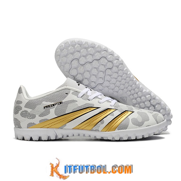 Adidas Botas De Fútbol Predator Club TF Blanco/Gris/Amarillo