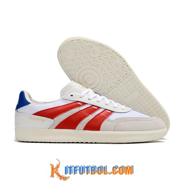 Adidas Botas De Fútbol PREDATOR 24 LEAGUE LOW BOOTS Blanco/Gris/Rojo/Azul