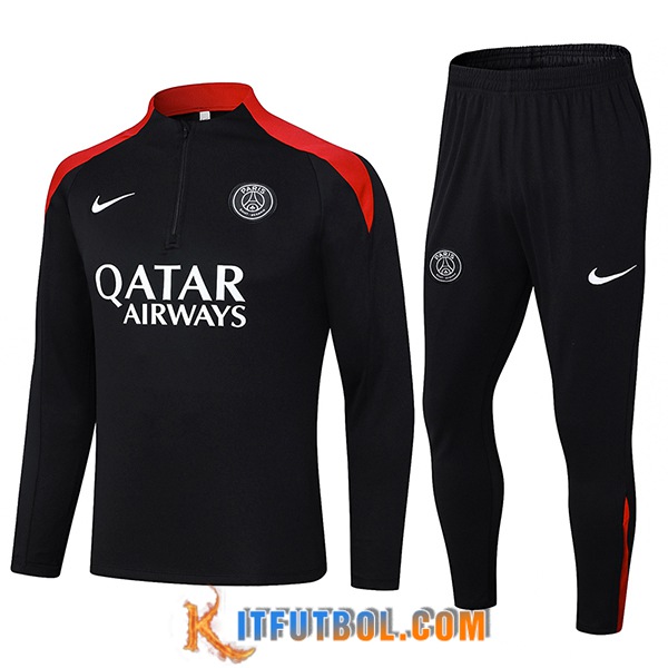 Chandal Equipos De Futbol PSG Negro/Rojo 2024/2025