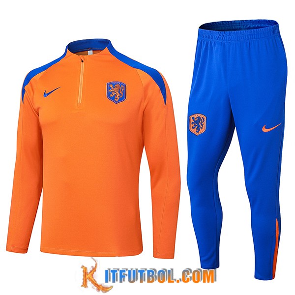Chandal Equipos De Futbol Países Bajos Naranja/Azul 2024/2025