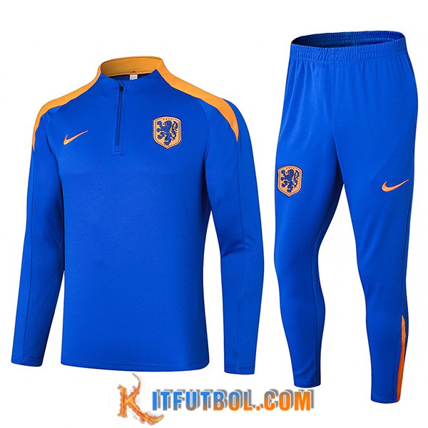 Chandal Equipos De Futbol Países Bajos Azul/Naranja 2024/2025