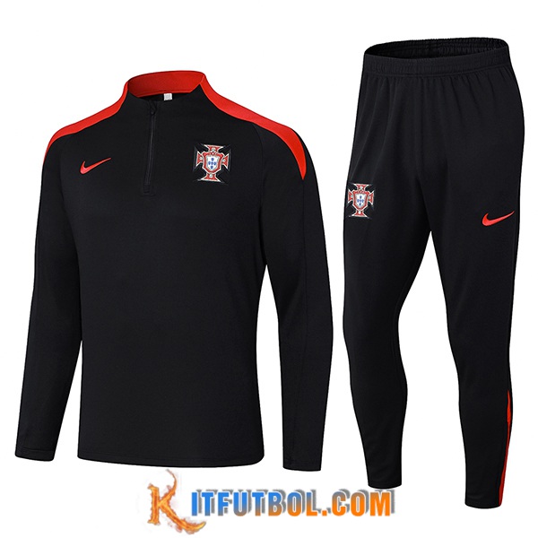 Chandal Equipos De Futbol Portugal Negro/Rojo 2024/2025