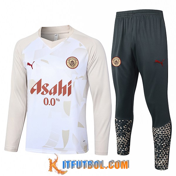 Chandal Equipos De Futbol Manchester City Blanco/Amarillo 2024/2025