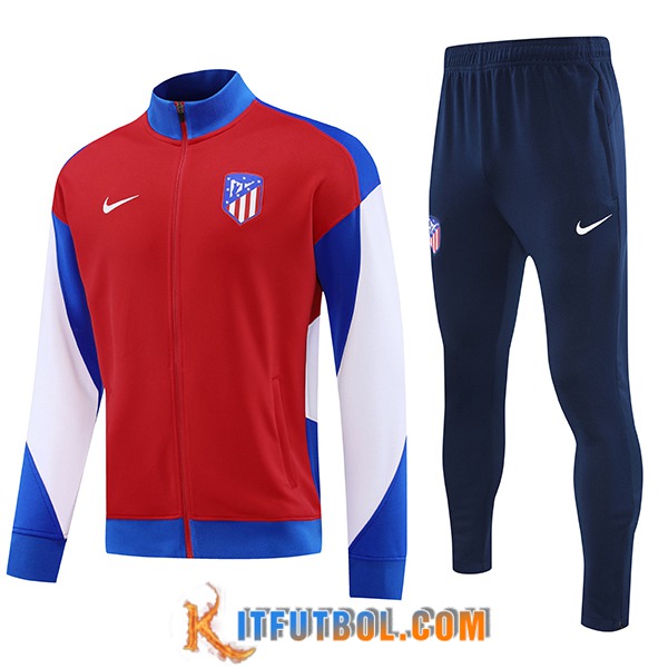Chandal Equipos De Futbol Chaquetas Atletico Madrid Rojo/Azul/Blanco 2024/2025