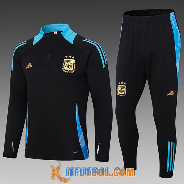 Chandal Equipos De Futbol Argentina Ninos Negro/Azul 2024/2025