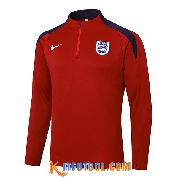 Sudadera De Entrenamiento Inglaterra Rojo/Azul 2024/2025