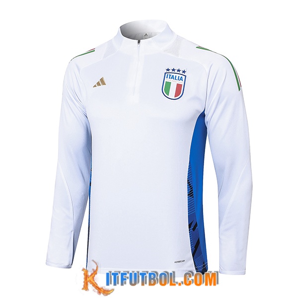 Sudadera De Entrenamiento Italia Blanco/Azul 2024/2025 -03