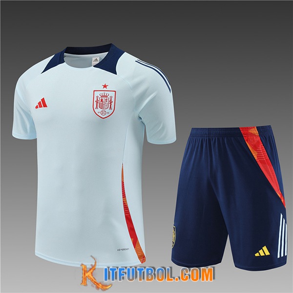 Camiseta Entrenamiento España Ninos Azul Claro 2024/2025