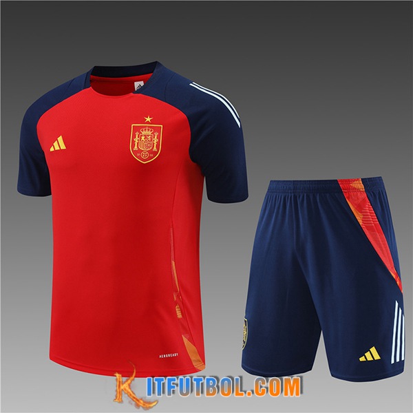 Camiseta Entrenamiento España Ninos Rojo/Azul 2024/2025