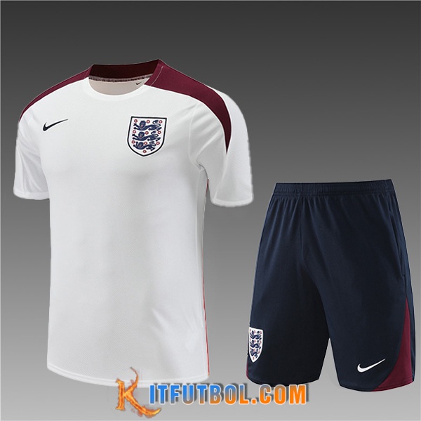 Camiseta Entrenamiento Inglaterra Ninos Blanco/Rojo 2024/2025