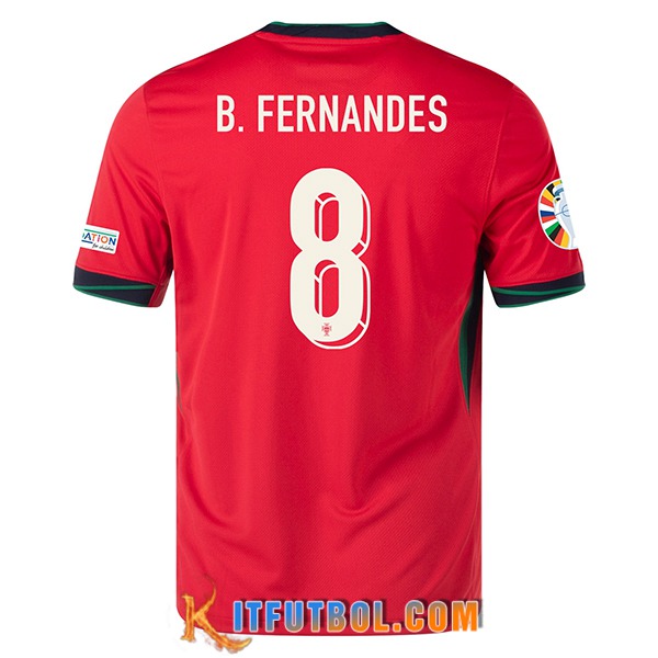 Camisetas De Futbol Portugal (B. FERNANDES #8) UEFA Euro 2024 Primera