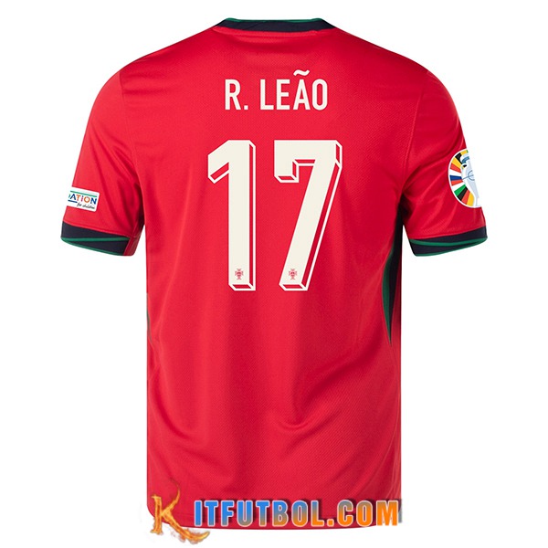 Camisetas De Futbol Portugal (R. LEAO #17) UEFA Euro 2024 Primera