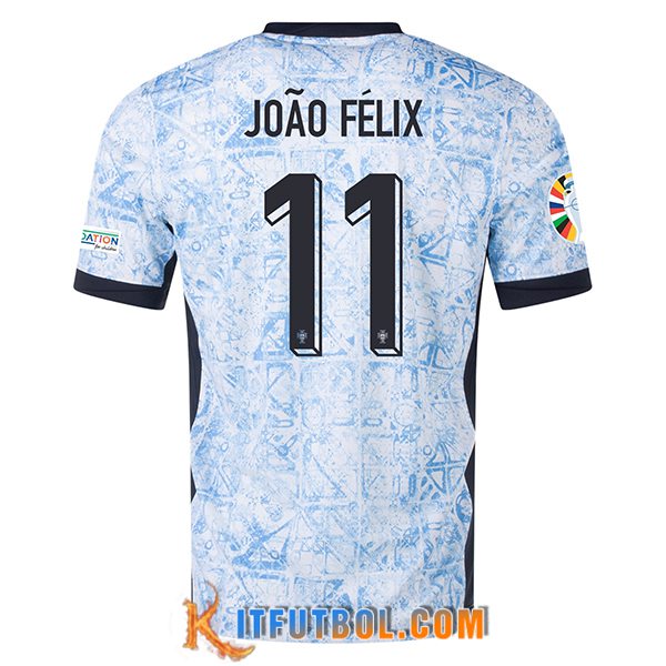 Camisetas De Futbol Portugal (JOA0 FELIX #11) UEFA Euro 2024 Segunda