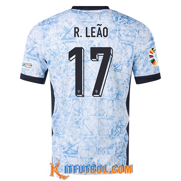 Camisetas De Futbol Portugal (R. LEAO #17) UEFA Euro 2024 Segunda