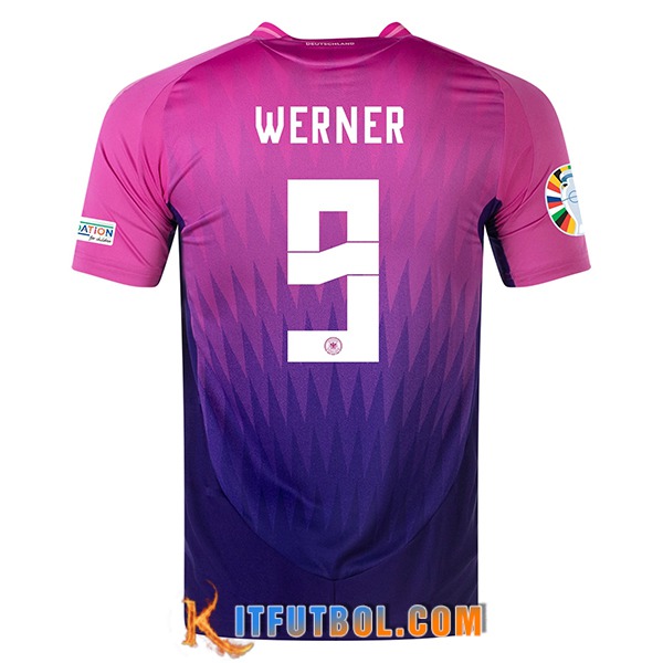 Camisetas De Futbol Alemania (WERNER #9) UEFA Euro 2024 Segunda