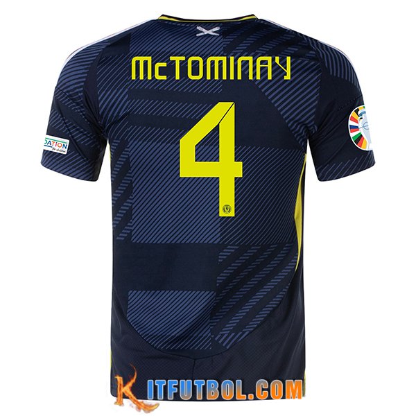 Camisetas De Futbol Escocia (McTOMINAY #4) UEFA Euro 2024 Primera
