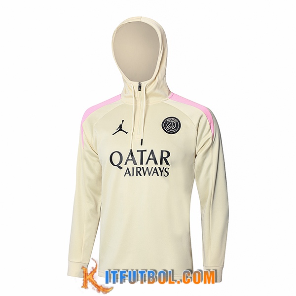 Chaqueta Con Capucha PSG Beige/Rosa 2024/2025