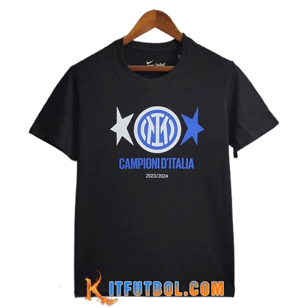 Camisetas De Futbol Inter Milan T-Shirt Champion 2 Negro 2023/2024