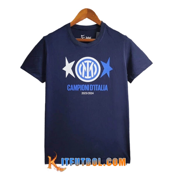 Camisetas De Futbol Inter Milan T-Shirt Champion 2 Azul marino 2023/2024