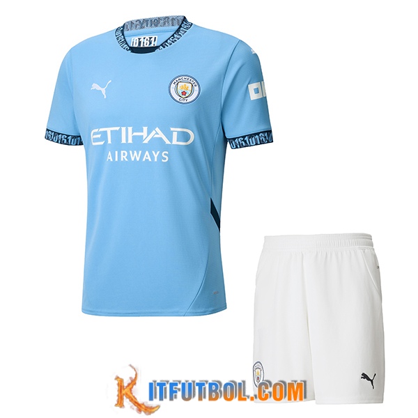 Nueva Camisetas De Futbol Manchester City Ninos Primera 2024/2025