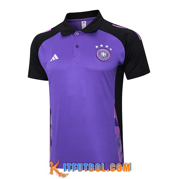 Camiseta Polo Alemania Violeta/Negro 2024/2025