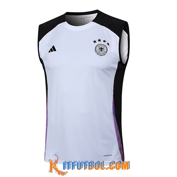 Chalecos De Futbol Alemania Blanco/Negro/Violeta 2024/2025