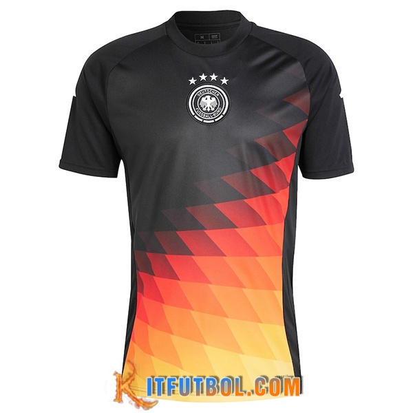 Camiseta Entrenamiento Alemania Negro/Naranja 2024/2025