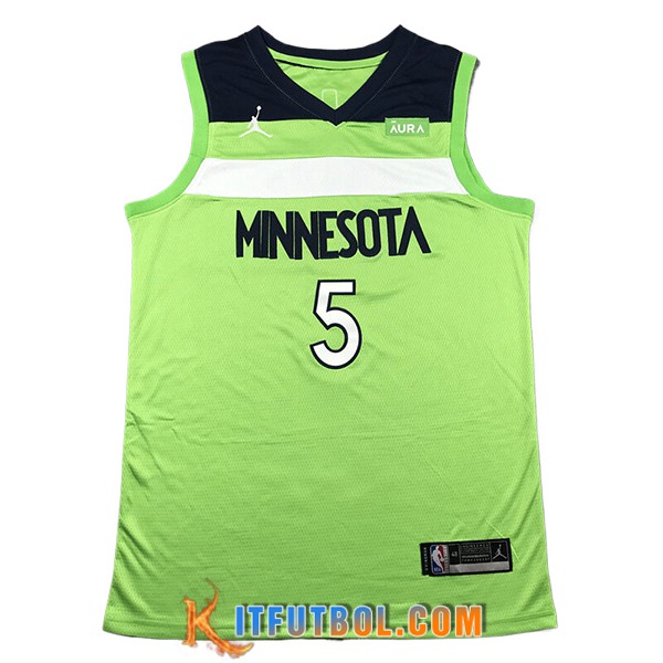 Camisetas NBA Minnesota Timberwolves (EDWARDS #5) 2024/25 Verde/Negro