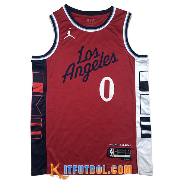 Camisetas NBA Los Angeles Clippers (WESTBROOK #0) 2024/25 Rojo/Negro/Blanco