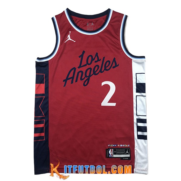 Camisetas NBA Los Angeles Clippers (LEONARD #2) 2024/25 Rojo/Negro/Blanco
