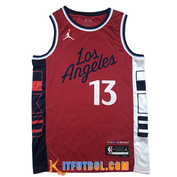 Camisetas NBA Los Angeles Clippers (GEORGE #13) 2024/25 Rojo/Negro/Blanco