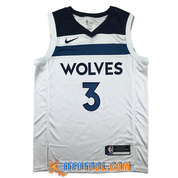Camisetas NBA Minnesota Timberwolves (McDANIELS #3) 2024/25 Blanco/Azul -02
